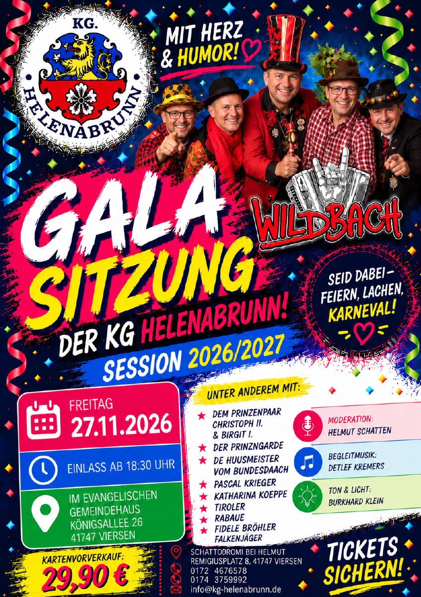 Galasitzung der KG Helenabrunn - Session 2026/2027